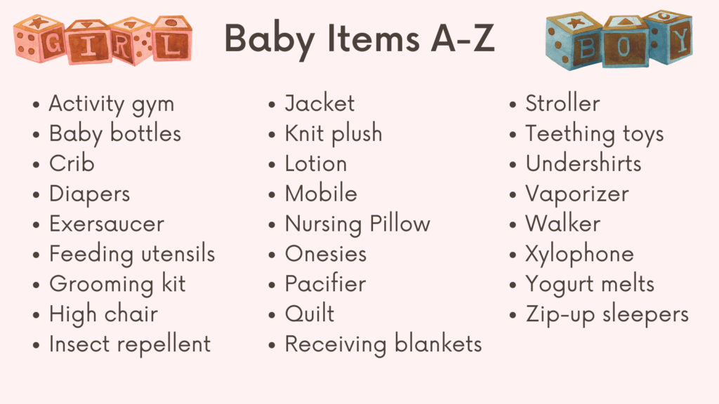 Baby Items A-Z