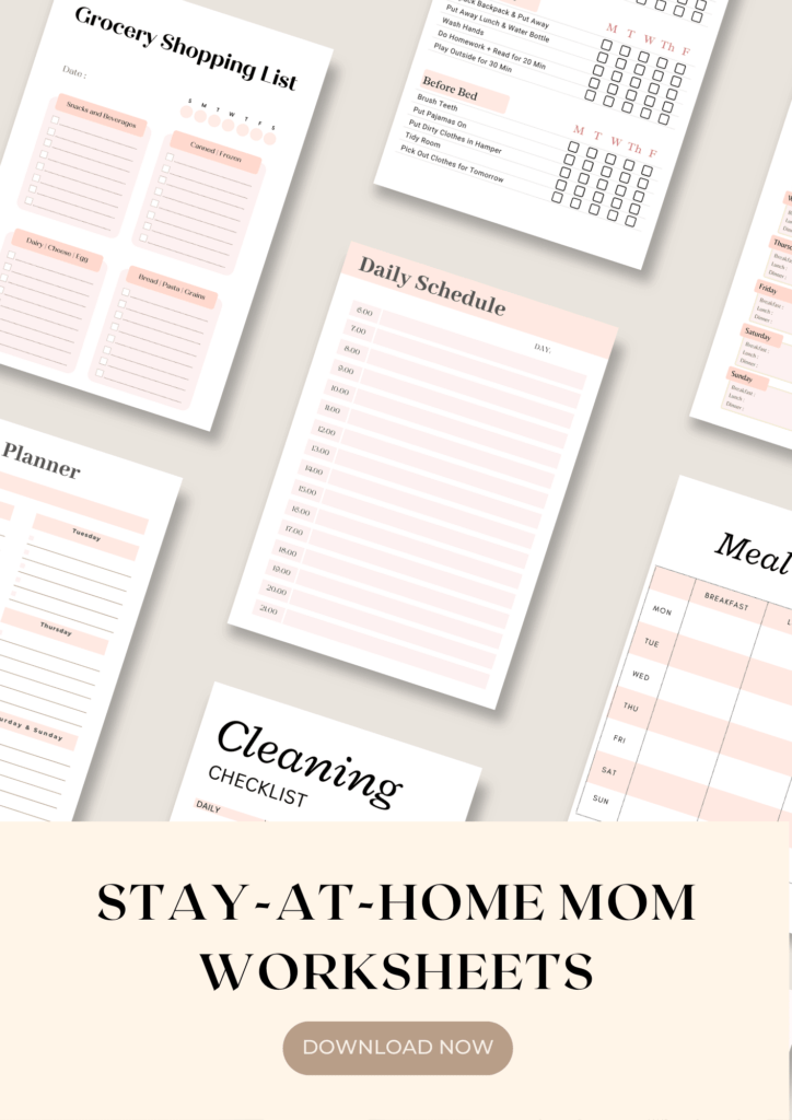 Stay at home mom printables