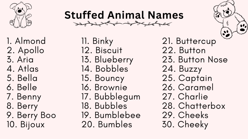 Stuffed Animal Names