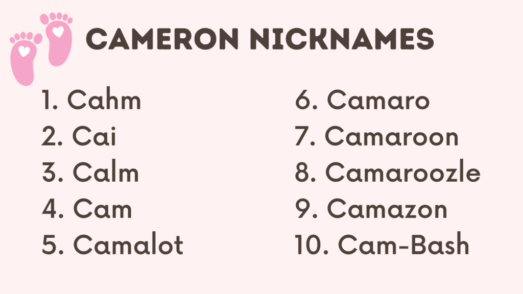 Cameron Nicknames