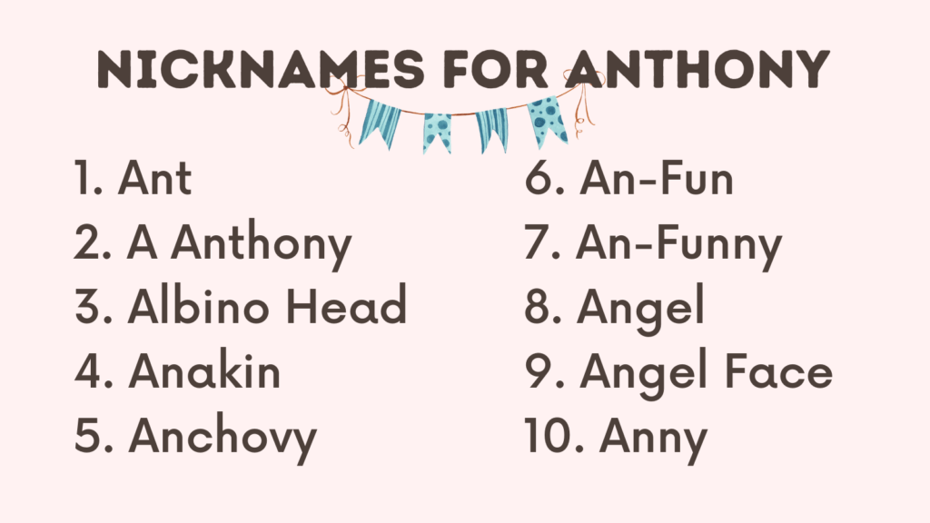 Nicknames For Anthony